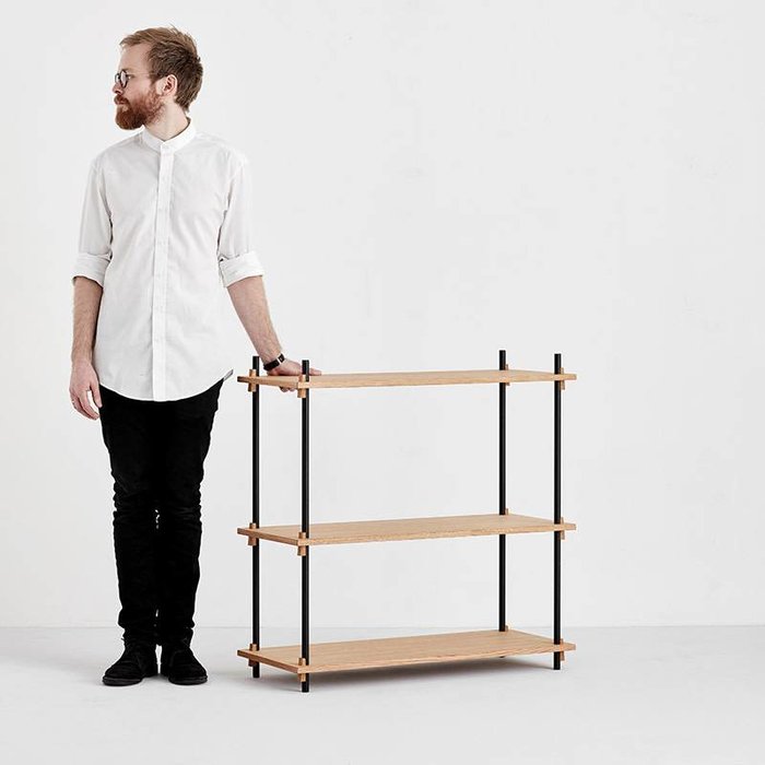 Moebe Etagère basse avec des rayons amovible