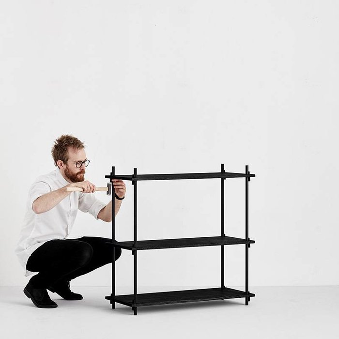 Moebe Etagère basse avec des rayons amovible