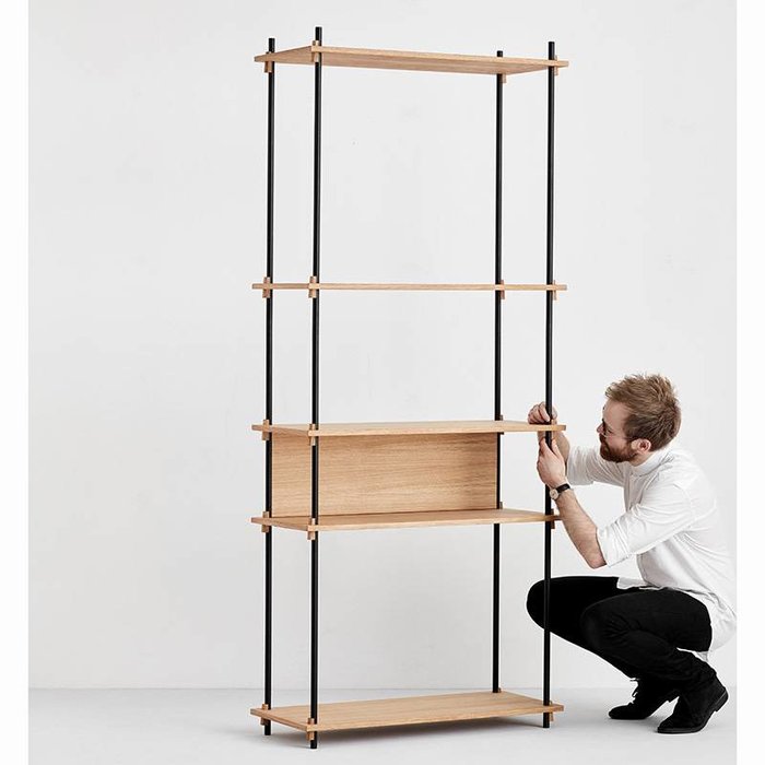 Moebe Rek hoog met verstelbare legplanken