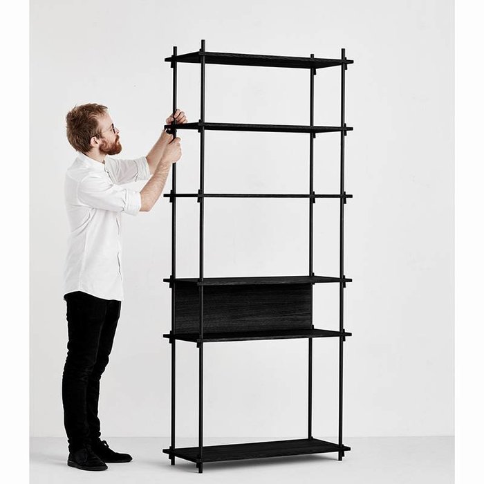 Moebe Rek hoog met verstelbare legplanken