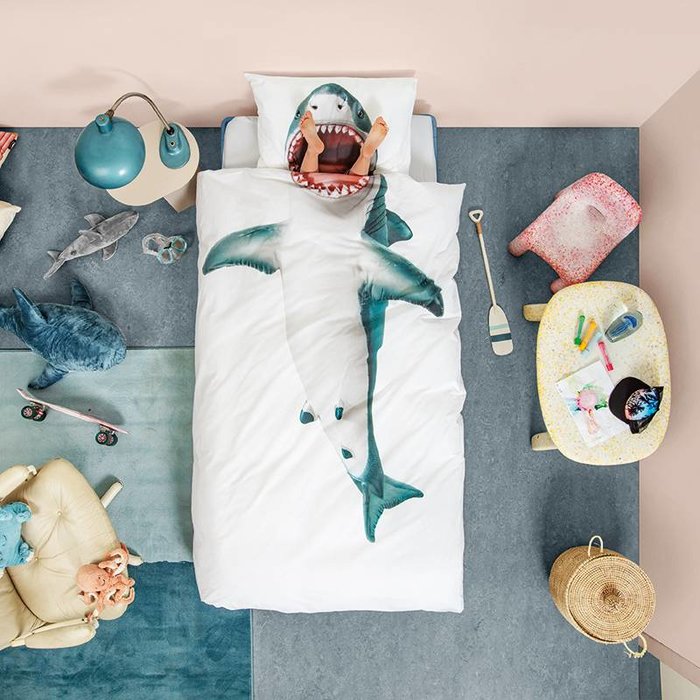 SNURK beddengoed Haai - Shark dekbedovertrek