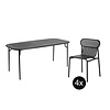 Petite Friture Set de jardin 180x75 table + 4 chaises Week-end