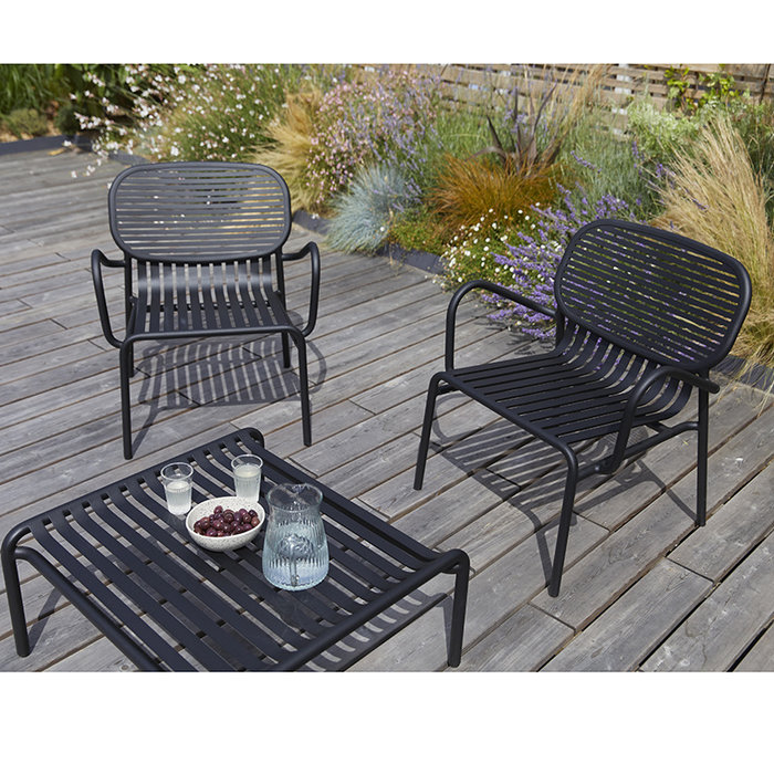 Petite Friture Week-end tuinset 60x69cm salontafel + 2 Lounge Chairs