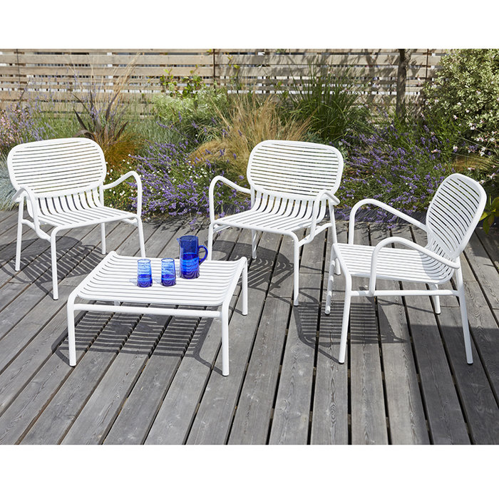 Petite Friture Week-end set de jardin 60x69cm table de salon + 2 fauteuils