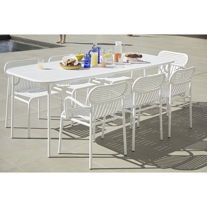 Petite Friture Tuinset 220x85 tafel + 6 stoelen Week-end - Petite Friture