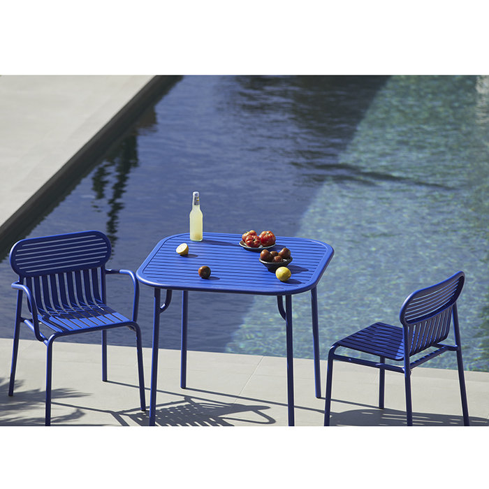 Petite Friture Set de jardin 85x85 table + 2 chairs Week-end