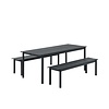 Muuto Linear tuinset tafel 140x75 + 2 banken 110x34