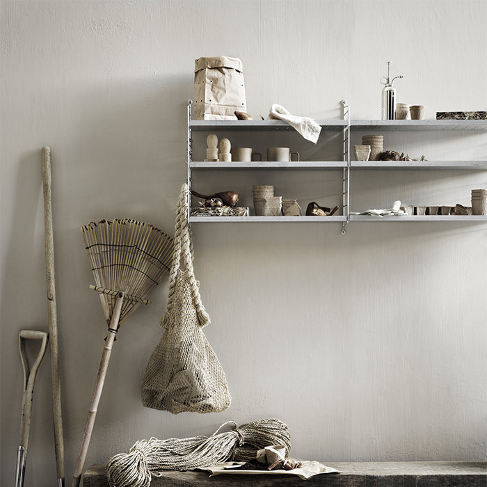 String Wandpaneel galvanized 20 cm dubbel