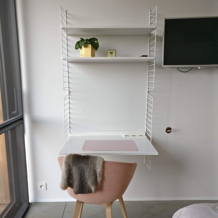 String Etagère murale avec bureau (blanc )