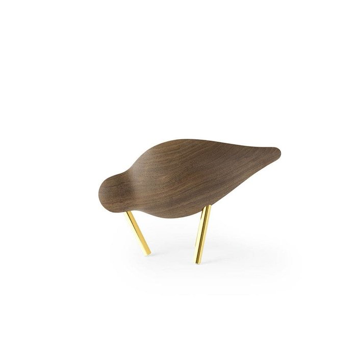 Normann Copenhagen shorebird walnoot/brass