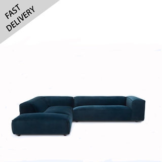 Fest Amsterdam Dunbar sofa met longchair - Royal 56 Petrol