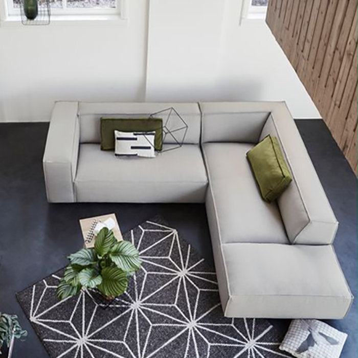 Fest Amsterdam Sofa Dunbar 1.5 seat + longchair Polvere 21 beige