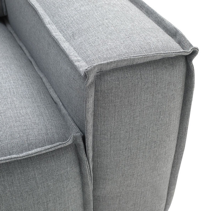 Fest Amsterdam Edge sofa 1.5 seat + divan - Sydney 91 gris (fast delivery)
