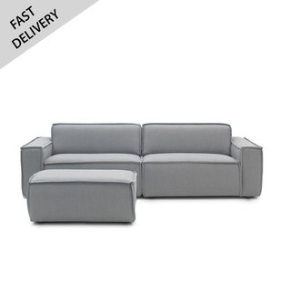 Fest Amsterdam Edge sofa 3-zits met poef (fast delivery)