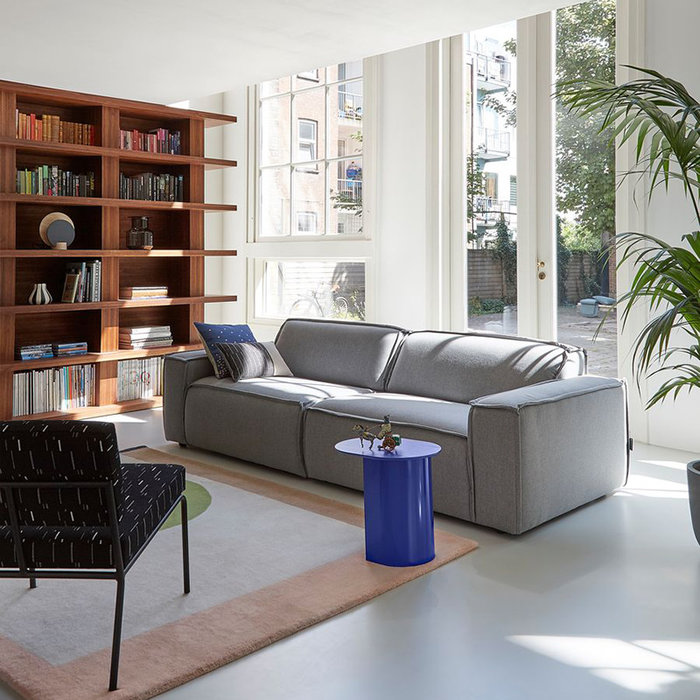 Fest Amsterdam Edge sofa 3-zits + hocker - Sydney 91 gris (fast delivery)