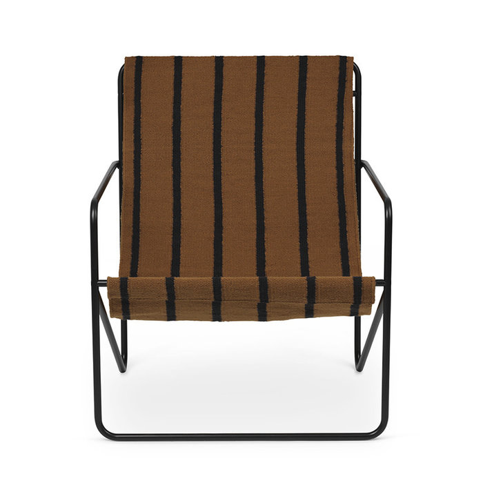 Fermliving Desert Lounge Chair - Frame Black / Stripes