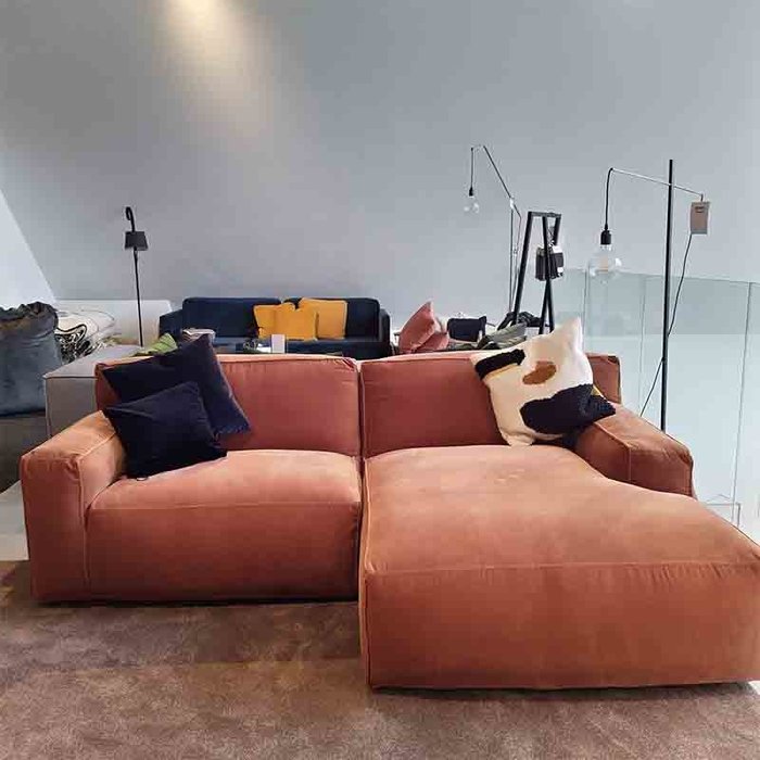 Fest Amsterdam SHOWROOM - Clay sofa - 1seat  arm left + longchair S  arm right -  Royal 160 magnolia