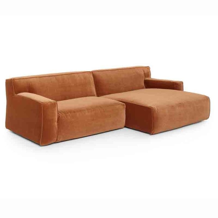 Fest Amsterdam SHOWROOM - Clay sofa - 1seat  arm left + longchair S  arm right -  Royal 160 magnolia