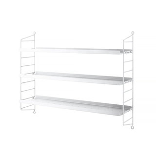 String Pocket metaal wandkast wit-wit 60x15x50