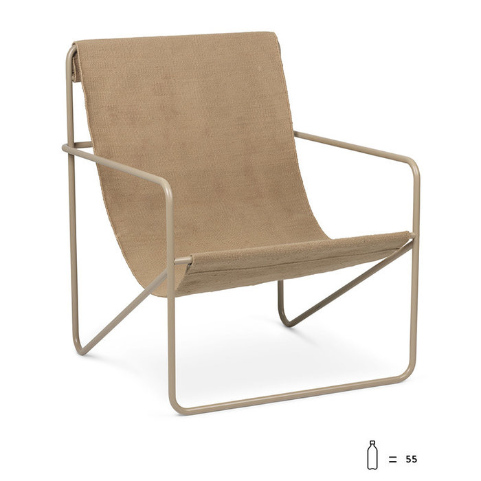 Fermliving Desert Lounge Chair - Frame Cashmere / Sand
