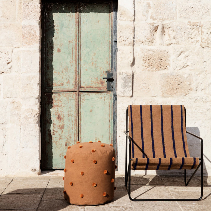Fermliving Desert Lounge Chair - Frame Black / Stripes
