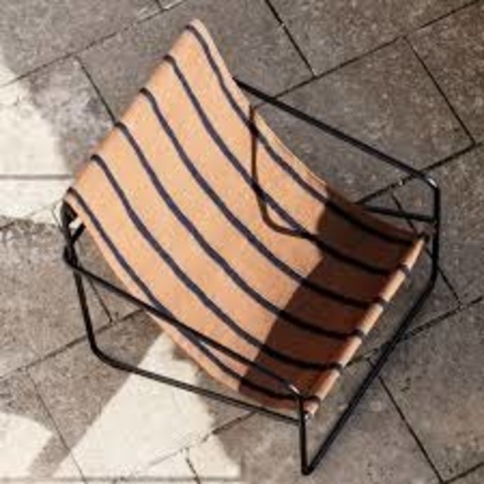Fermliving Desert Lounge Chair - Frame Black / Stripes