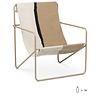 Fermliving Desert Lounge Chair - Cashmere / Soil