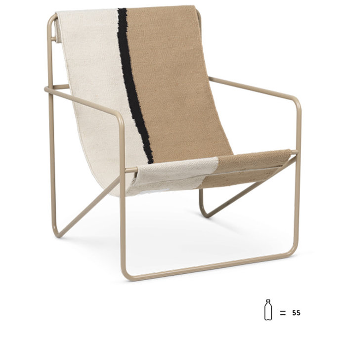 Fermliving Desert Lounge Chair - Cashmere / Soil