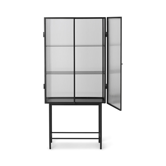 Fermliving Haze Vitrine - Verre avec motif à rayures