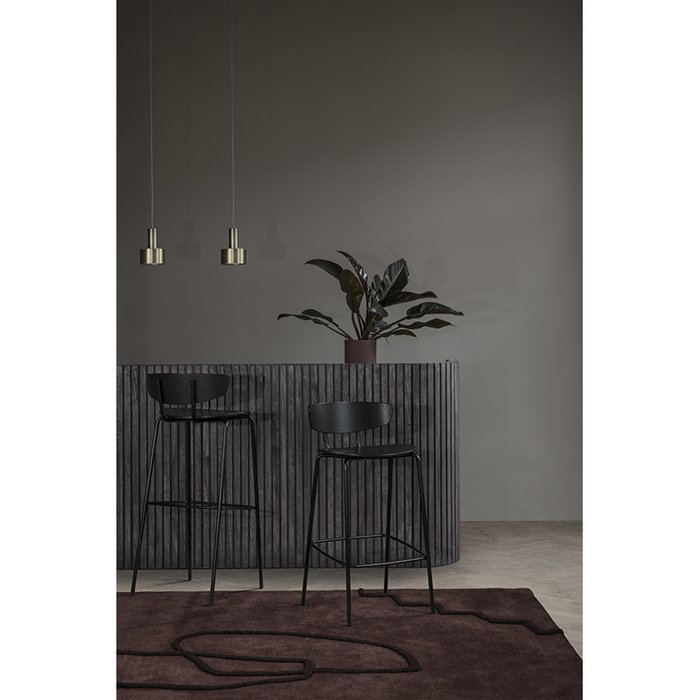 Fermliving Herman Chaise de bar Noir basse 64 cm