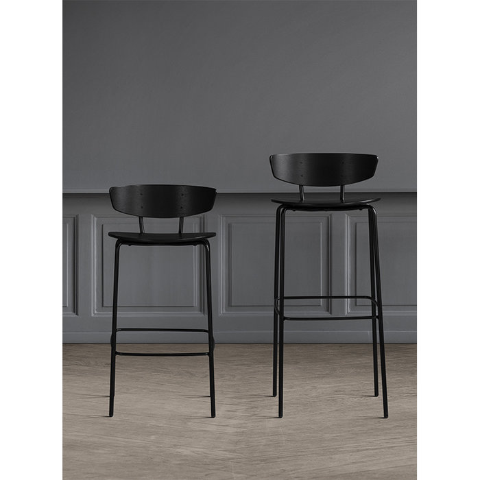 Fermliving Herman Barstoel Zwart  hoog 76 cm