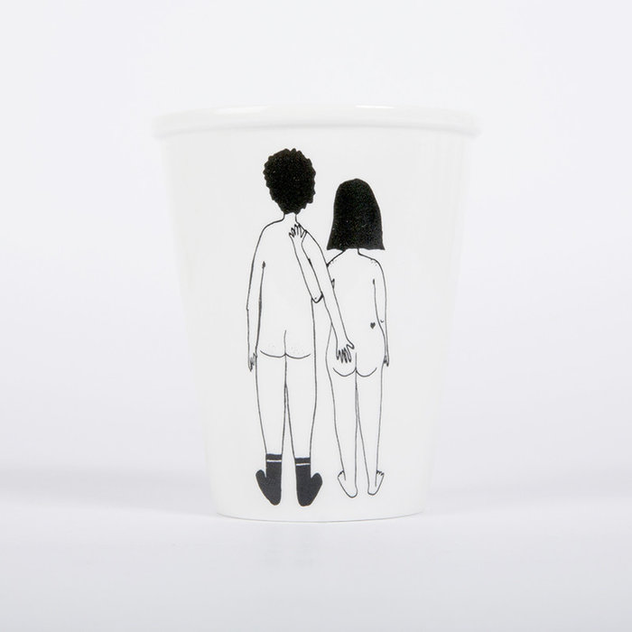 helen b Tasse imprimée - Naked couple back