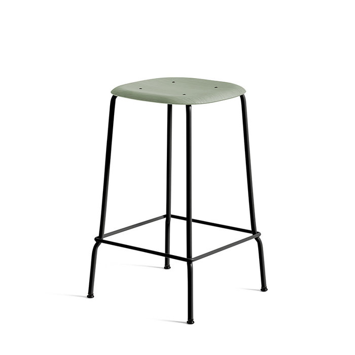 HAY Soft Edge80 barkruk - Black steel frame