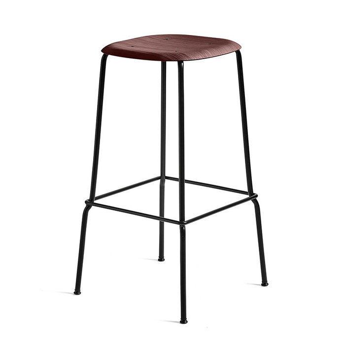 HAY Soft Edge80 barkruk - Black steel frame