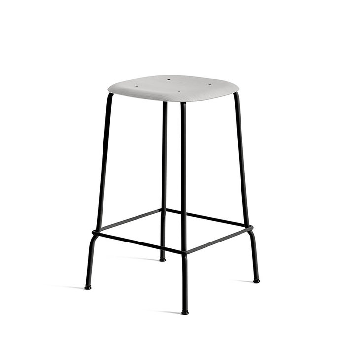 HAY Soft Edge80 barkruk - Black steel frame