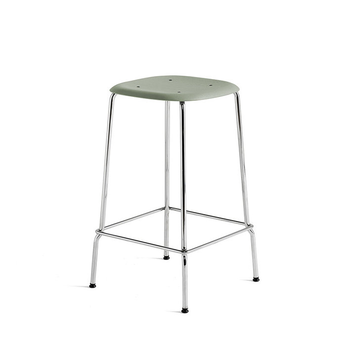 HAY Soft Edge80 barkruk - Chromed steel frame