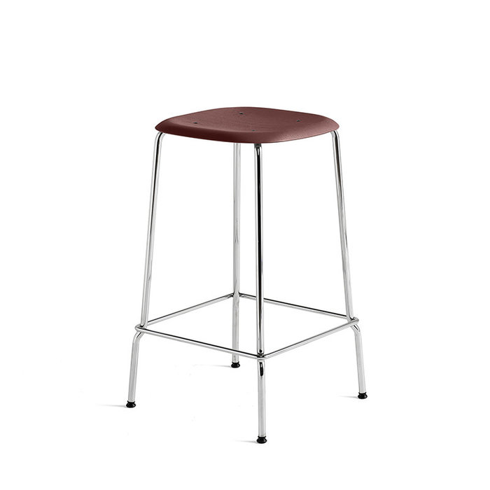 HAY Soft Edge80 barkruk - Chromed steel frame