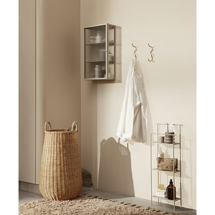 Fermliving Haze wandkast - figuurglas met streeppatroon