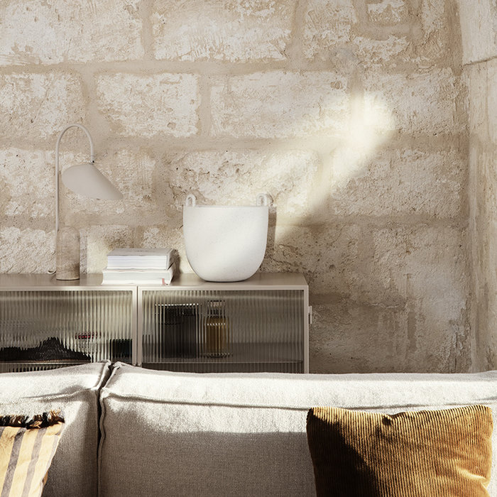 Fermliving Haze dressoir - figuurglas met streepjesmotief