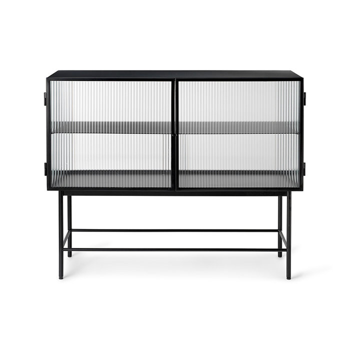 Fermliving Haze dressoir - figuurglas met streepjesmotief