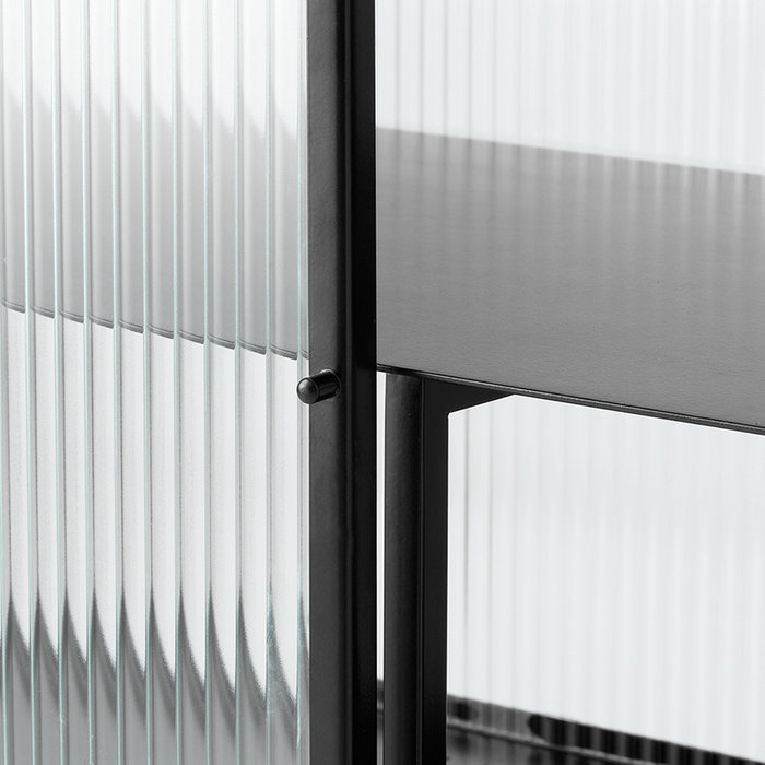 Fermliving Haze dressoir - figuurglas met streepjesmotief