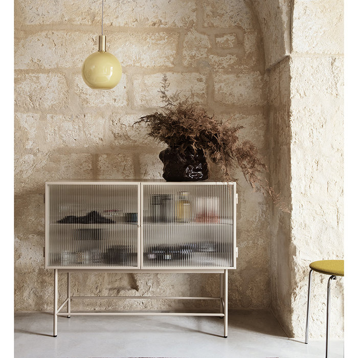 Fermliving Haze dressoir - figuurglas met streepjesmotief