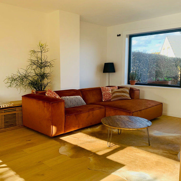 Fest Amsterdam Dunbar sofa - divan arm right + 1.5 arm left - Juke copper