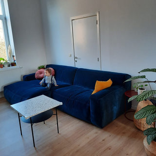 Fest Amsterdam Clay sofa avec longchair large - Royal petrol
