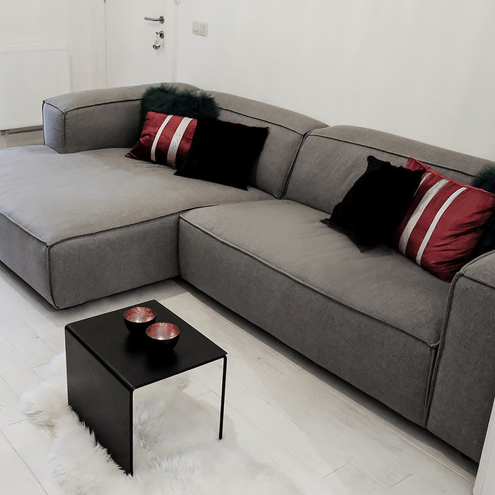 Fest Amsterdam Dunbar sofa 1.5 seat + divan- sydney 91 light grey