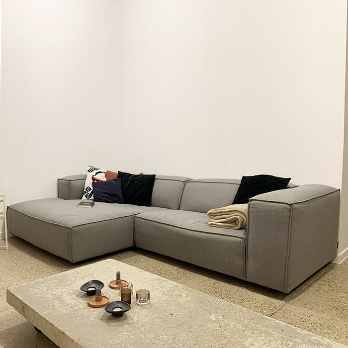 Fest Amsterdam Dunbar sofa 1.5 seat + divan- sydney 91 light grey