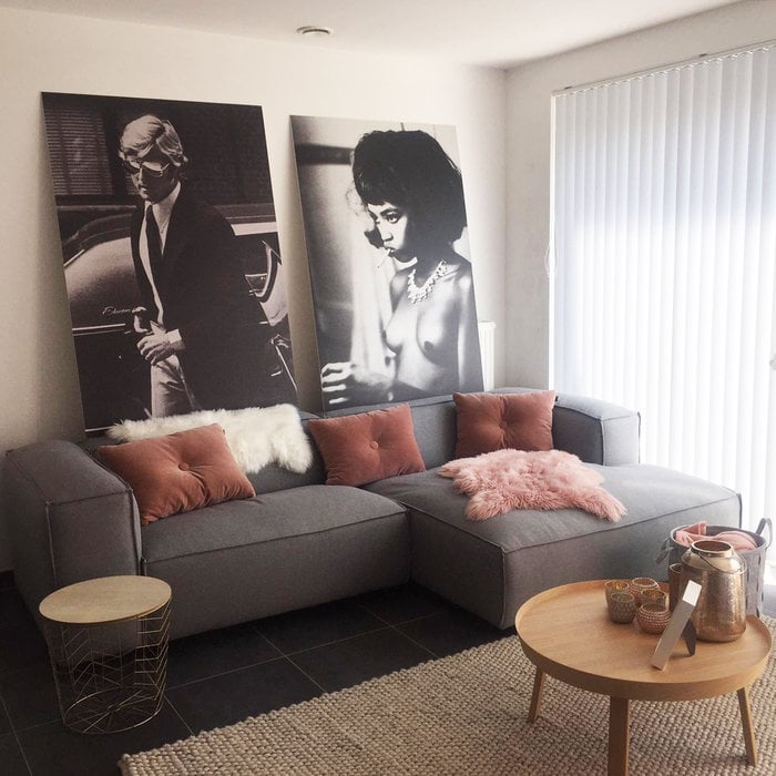 Fest Amsterdam Dunbar sofa 1.5 seat + divan- sydney 91 light grey