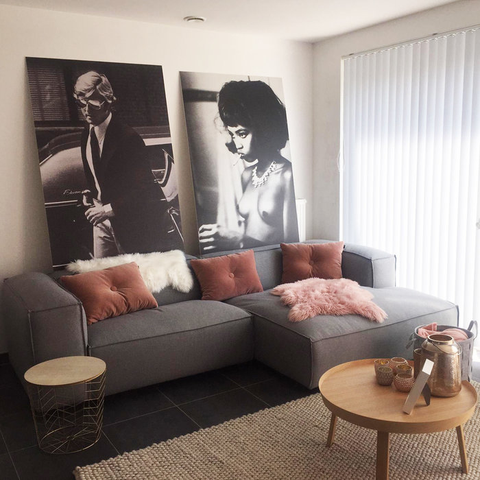 Fest Amsterdam Dunbar sofa 1.5-zits + divan - sydney 91 light grey