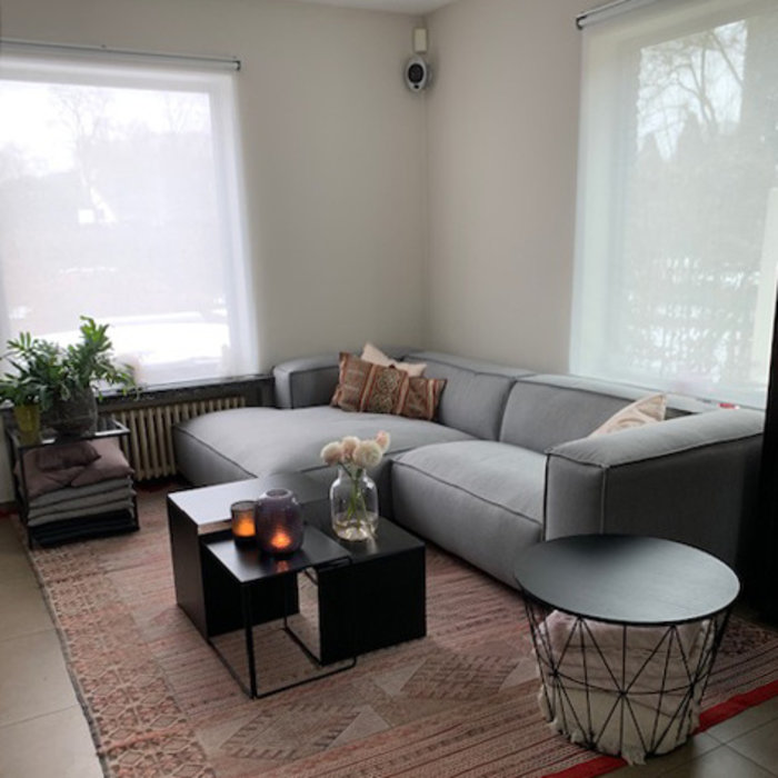 Fest Amsterdam Dunbar sofa 1.5 seat + divan- sydney 91 light grey