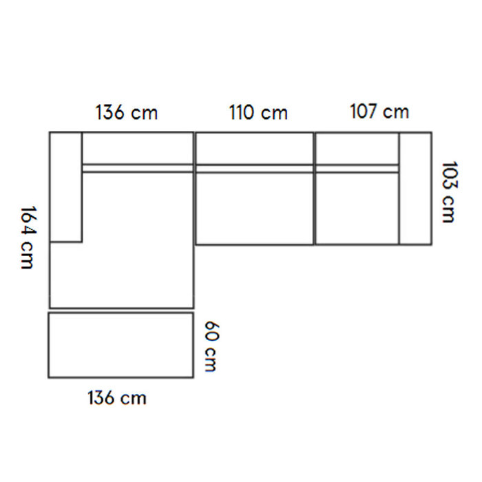 Fest Amsterdam Dunbar avec divan - 1.5 seat no arm - 1 seat arm - pouf - Sydney 91